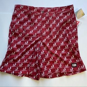 Mens Burgundy Sails interior boxer swim shorts M